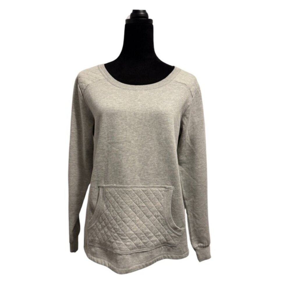 💎  La Vie en Rose Quilted Sweatshirt Gray